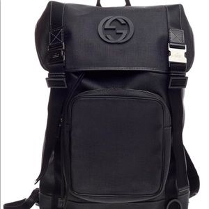 Gucci GG Supreme Interlocking G Backpack Black
